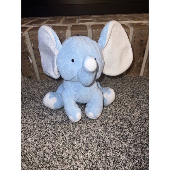 Burton & Burton‎ blue elephant plushie 10"x12" - Picture 1 of 5